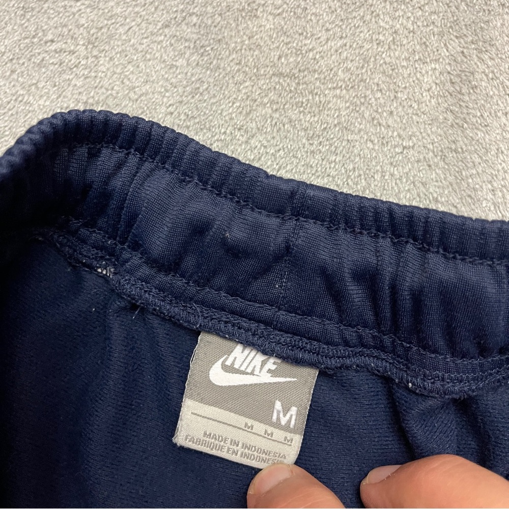Vintage Nike Track Pants Mens M Blue Zip Cuffs Warm Up Y2K 90s Wide Leg Lined - Picture 10 of 14